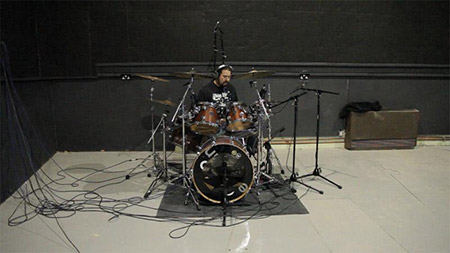 Drum recording at Metech studio