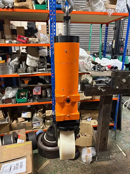 Heavy Duty Jacking Castor in the Workshop.